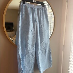 Aerie Blue Gingham Boxer Pants